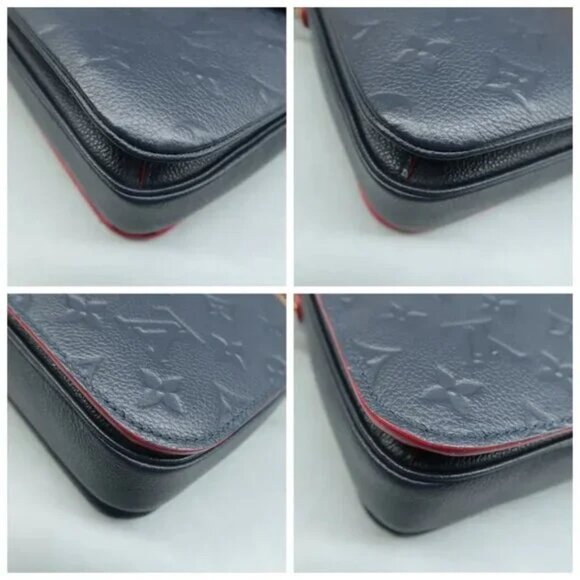 100% Authentic Louis Vuitton Metis Navy Monogram Leather Satchel - Picture 6 of 12